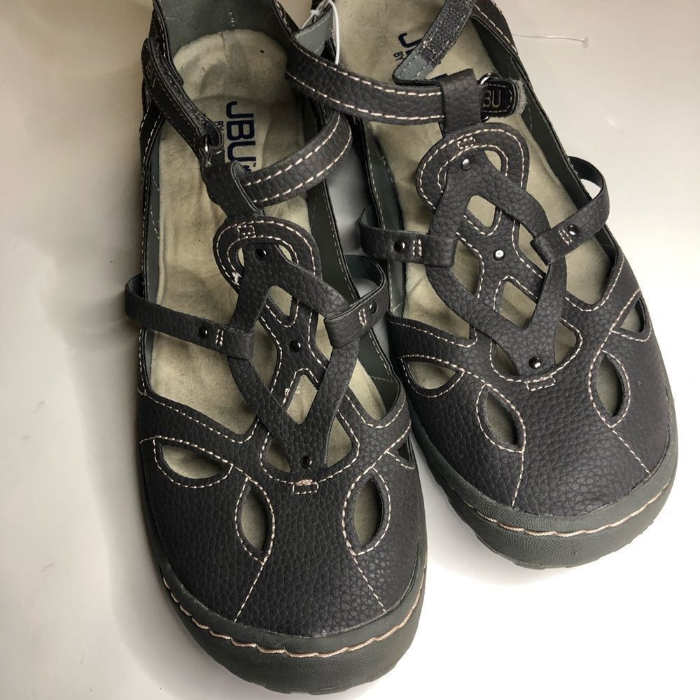 Jambu Memory Foam Size 8 M Sandal Gray Sydney - Picture 6 of 7